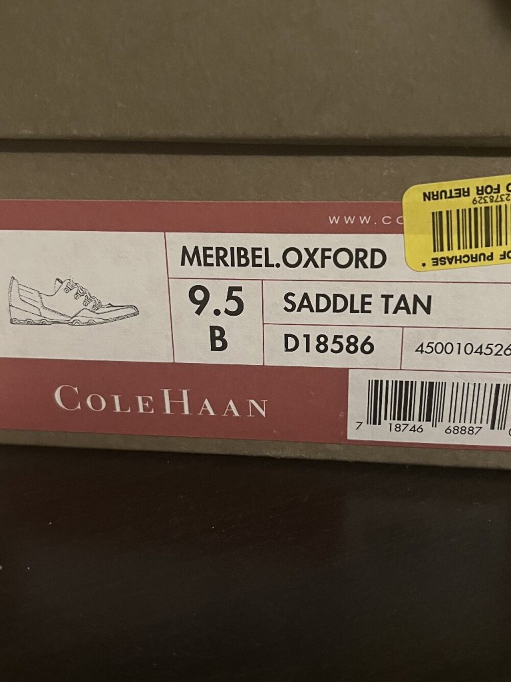 COLE HAAN Meribel Oxfords 9.5B (waterproof, leather, like new, box) - Picture 4 of 6